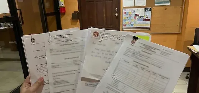 Sample representation of manual work of the students